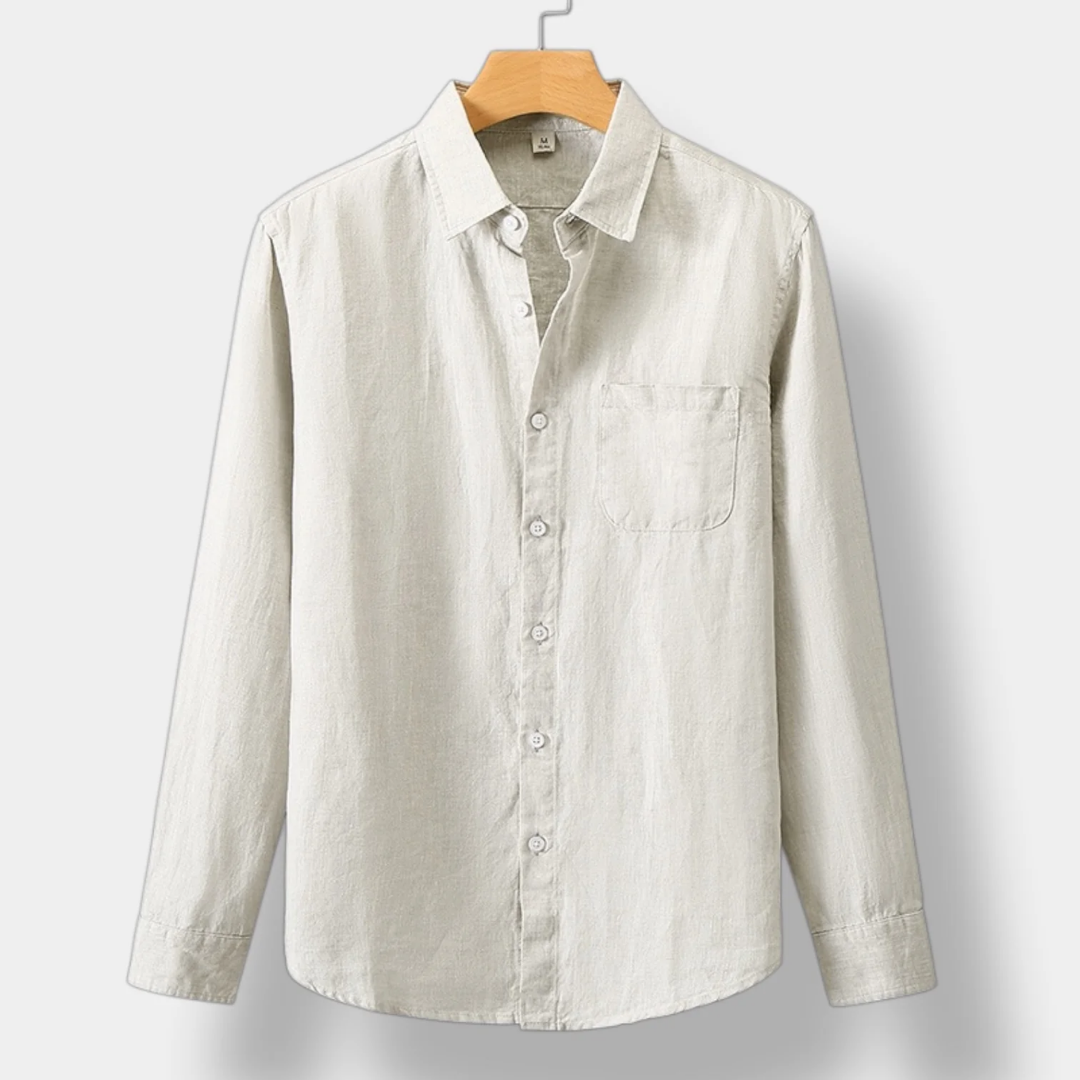 OLD MONEY LINEN LONG SLEEVE SHIRT