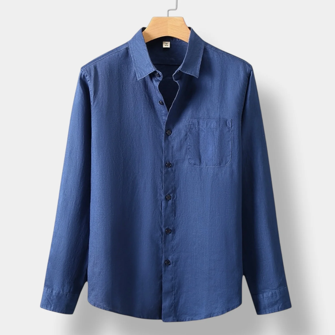 OLD MONEY LINEN LONG SLEEVE SHIRT