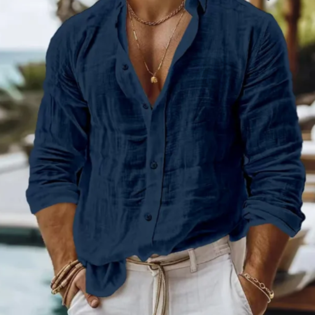 Classic Men's Casual Linen Shirt