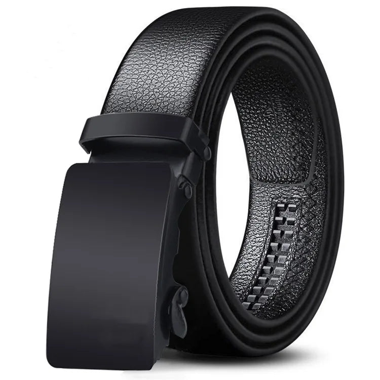 Deep Black Leather Belt